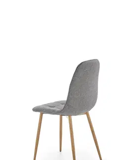 Jedálenské stoličky HALMAR K316 jedálenská stolička sivá / dub medový