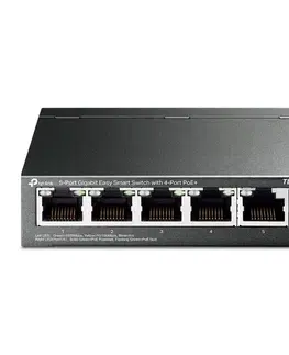 Switche TP-Link TL-SG105PE, 5 portov gigabitový inteligentný sieťový switch so 4 portmi PoE, 4x gigabitové PoE porty, 1x gigabitové Non-Po TL-SG105PE