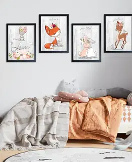 Obrazy do detskej izby Obraz do detskej izby - Zajačiky, priateľská
