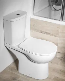 Kúpeľňa SAPHO - KAIRO CLEANWASH WC kombi s bidetovou sprškou, zadný odpad, splachovací mechanizmus PC106