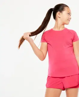 nohavice Dievčenské priedušné tričko S500 ružové