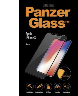 Tvrdené sklá pre mobilné telefóny Ochranné temperované sklo PanzerGlass PREMIUM pre Apple iPhone X/Xs, čierne 2623