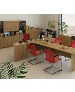 Písacie a pracovné stoly KONDELA Tempo Asistent New 22 písací stôl čerešňa