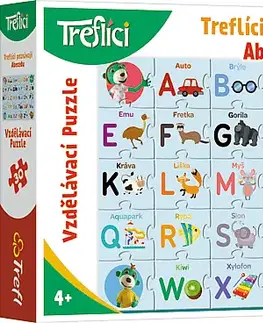 Hračky puzzle TREFL - Vzdelávacie puzzle 30 dielikov - Treflíci spoznávajú abecedu CZ / Trefl