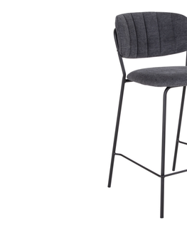 Barové stoličky Norddan Dizajnová barová stolička Rosalie tmavosivá