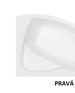 Vane HOPA - Asymetrická vaňa RIMA - Nožičky k vani - S nožičkami, Rozmer vane - 150 × 95 cm, Spôsob prevedenia - Pravé VANRIM150P+OLVPINOZ