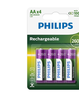 Predlžovacie káble Philips Philips R6B4B260/10 - 4 ks Nabíjacie batérie AA MULTILIFE NiMH/1,2V/2600 mAh 