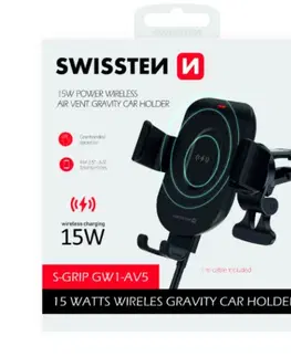 Držiaky na mobil Swissten držiak do ventilácie auta s bezdrôtovým nabíjaním S-Grip GW1-AV5 65010608