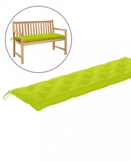 Záhradné sedáky Vodeodolná poduška na záhradnú lavicu 180 cm Dekorhome Zelená