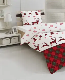 Bavlnené Posteľná bielizeň Vianočné jelene
