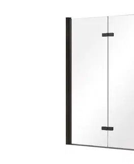 Sprchové dvere HOPA - Vaňová zástena LUMIX BLACK - FARBA rámu - Čierna matná, Rozmer A - 100 cm, Smer zatvárania - Univerzálny Ľavé / Pravé, Výplň - Číre bezpečnostné sklo - 6 mm BCLUMBL100BC