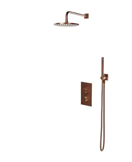 Kúpeľňa OMNIRES - CONTOUR termostatický sprchový podomietkový systém, kartáčovaná meď SYSCT11CPB