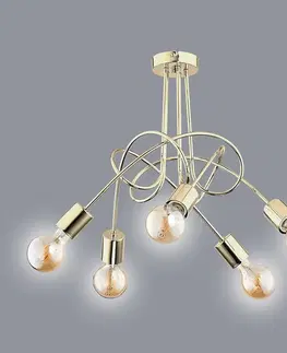 Moderné lampy do obývačky Luster Tango Gold 28315 LW5