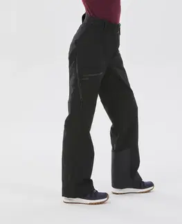 nohavice Dámske lyžiarske nohavice FR100 na freeride čierne