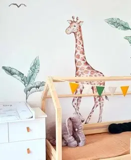 Nálepky na stenu Textilné nálepky - Žirafa zo sveta SAFARI
