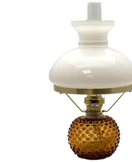 Lampy Floriánova huť Petrolejová lampa EMA 38 cm amber 