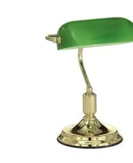 Lampy Ideal Lux - Stolná lampa 1xE27/60W/230V mosadz