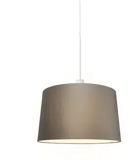 Zavesne lampy Moderná závesná lampa biela s tienidlom 45 cm tupá - Combi 1