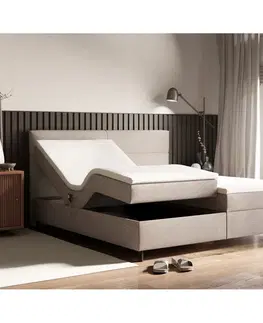 Elektrické polohovacie Elektrická polohovacia boxspringová posteľ BONNIE 160 x 200 cm