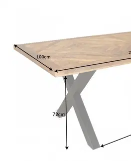 Jedálenské stoly Jedálenský stôl ARKAS X Dekorhome 160x90x76 cm