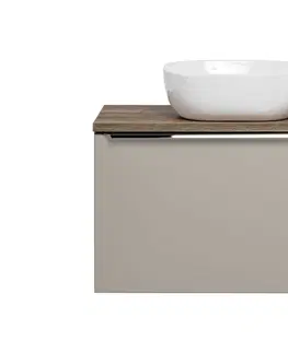 Kúpeľňový nábytok ArtCom Kúpeľňová skrinka s umývadlom a doskou SANTA Fe Taupe DU80/1 | 80 cm