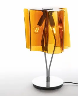Lampy na nočný stolík Artemide Stolná lampa Artemide Logico 44 cm tabak/chróm