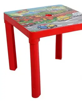 Hračky na záhradu Star Plus Detský záhradný stôl, červená