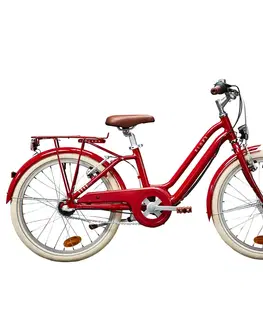 bicykle Mestský bicykel Elops 900 20" pre deti od 6 do 9 rokov červený