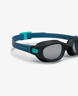 plávanie Plavecké okuliare Soft najväčšia veľkosť číre sklá čierno-modré