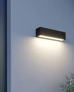 Vonkajšie nástenné svietidlá Lucande Lucande Lengo nástenné LED svetlo 25cm grafit 1-pl