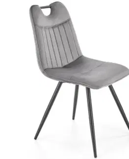 Čalúnené stoličky Stolička W163 šedá
