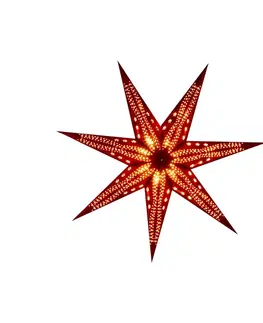 Vianočné svetelné hviezdy STERNTALER Sterntaler papierová hviezda zamat Ø 75 cm červená