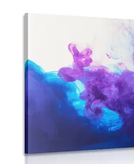 Abstraktné obrazy Obraz atrament v modro-fialových odtieňoch