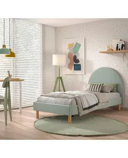 Klasické detské postele Posteľ Pre Deti A Mládež Moon S Roštom 90x200cm, Zelená