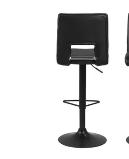 Barové stoličky Dkton Dizajnová barová stolička Almonzo, čierna
