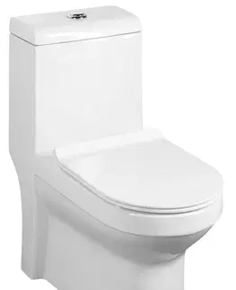 Kúpeľňa SAPHO - HUBERT WC kombi, spodný/zadný odpad, biela PB304