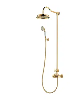 Sprchy a sprchové panely OMNIRES - ARMANCE termostatický sprchový stĺp zlatá /GL/ AM5244/6GL
