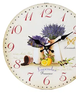 Hodiny Nástenné hodiny, Flor0105, Levanduľa, 34cm