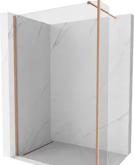 Sprchové dvere MEXEN/S - Kioto Sprchová zástena WALK-IN 145 x 30 cm, transparent, meď kartáčovaná 800-145-212-65-00-030