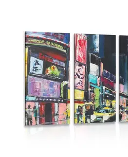 Obrazy mestá 5-dielny obraz farebný New York