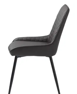 Stoličky - moderné Furniria 26022 Dizajnová jedálenská stolička Dana tmavohnedá koženka