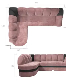 Rohové sedačky BENTANO rohová sedačka Soft 015/ Soft 018 ľavá