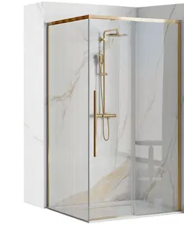 Sprchovacie kúty REA/S - Sprchovací kút SOLAR - zlatý 90x90 So sprchovou vaničkou Savoy KPL-K4900