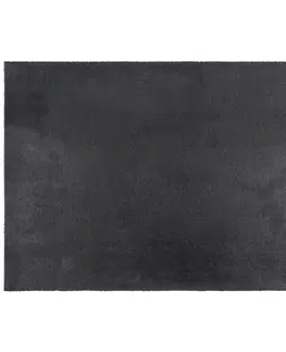 Koberce a koberčeky Trade Concept Kokosová rohožka Kvetiny čierna, 43 x 73 cm