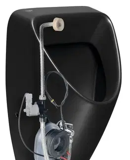 Kúpeľňa Bruckner - SCHWARN urinál s automatickým splachovačom 6V DC, zakrytý prívod vody, čierny 201.722.6