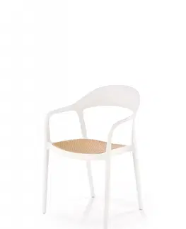 Zahradné stoličky Stohovateľná stolička K530 Halmar Hnedá