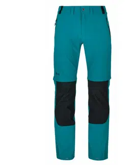 Pánské bundy a kabáty Pánske technickej outdoorové nohavice Kilpi Hoši-M tyrkysové S