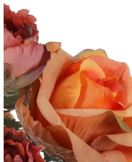 Kvety Ruže v pugete, oranžová, 26 x 36 cm