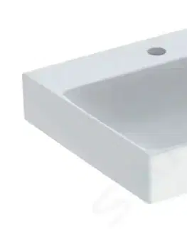 Kúpeľňa GEBERIT - ONE Umývadlo 500x400x140 mm, bez prepadu, s otvorom na batériu, KeraTect, biela 505.020.01.6