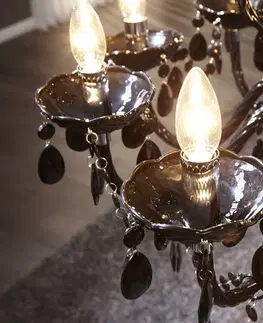 Osvetlenie Závesná lampa SEATTLE luster Dekorhome Čierna